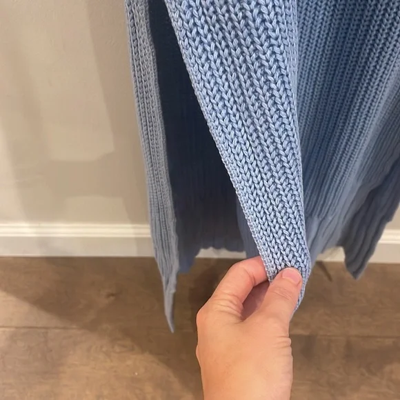 FREE PEOPLE Elodie Maxi Dress size‎ small NWT flawless blue cable sweater dress